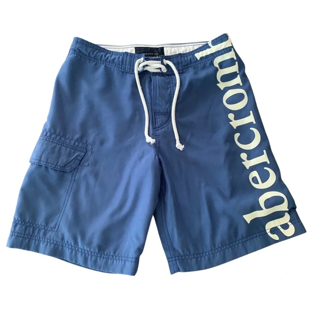 Abercrombie Boys Swim Shorts Spellout Board Shorts Sz XL